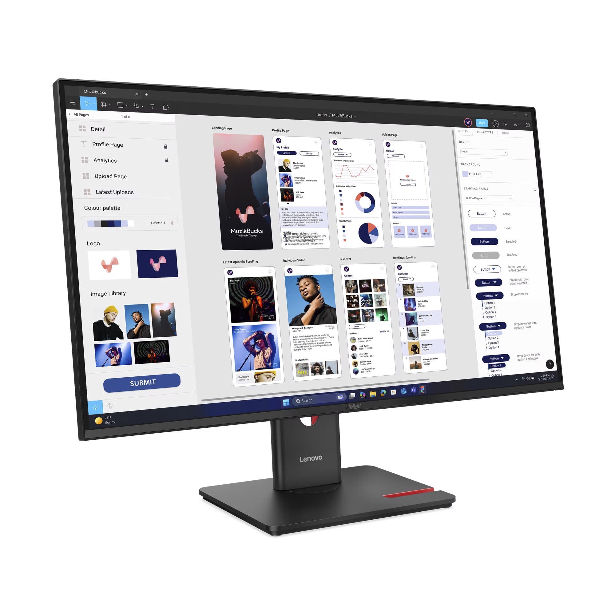 ThinkVision T32UD-40, LED-Monitor – Bild 1