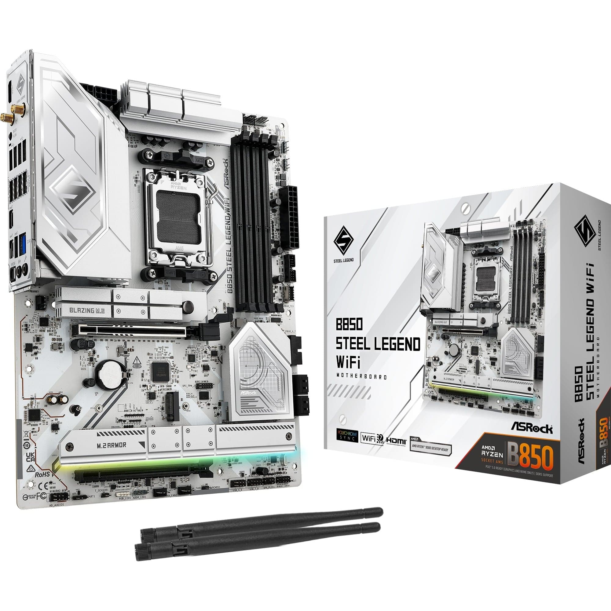 B850 Steel Legend WiFi, Mainboard – Bild 1
