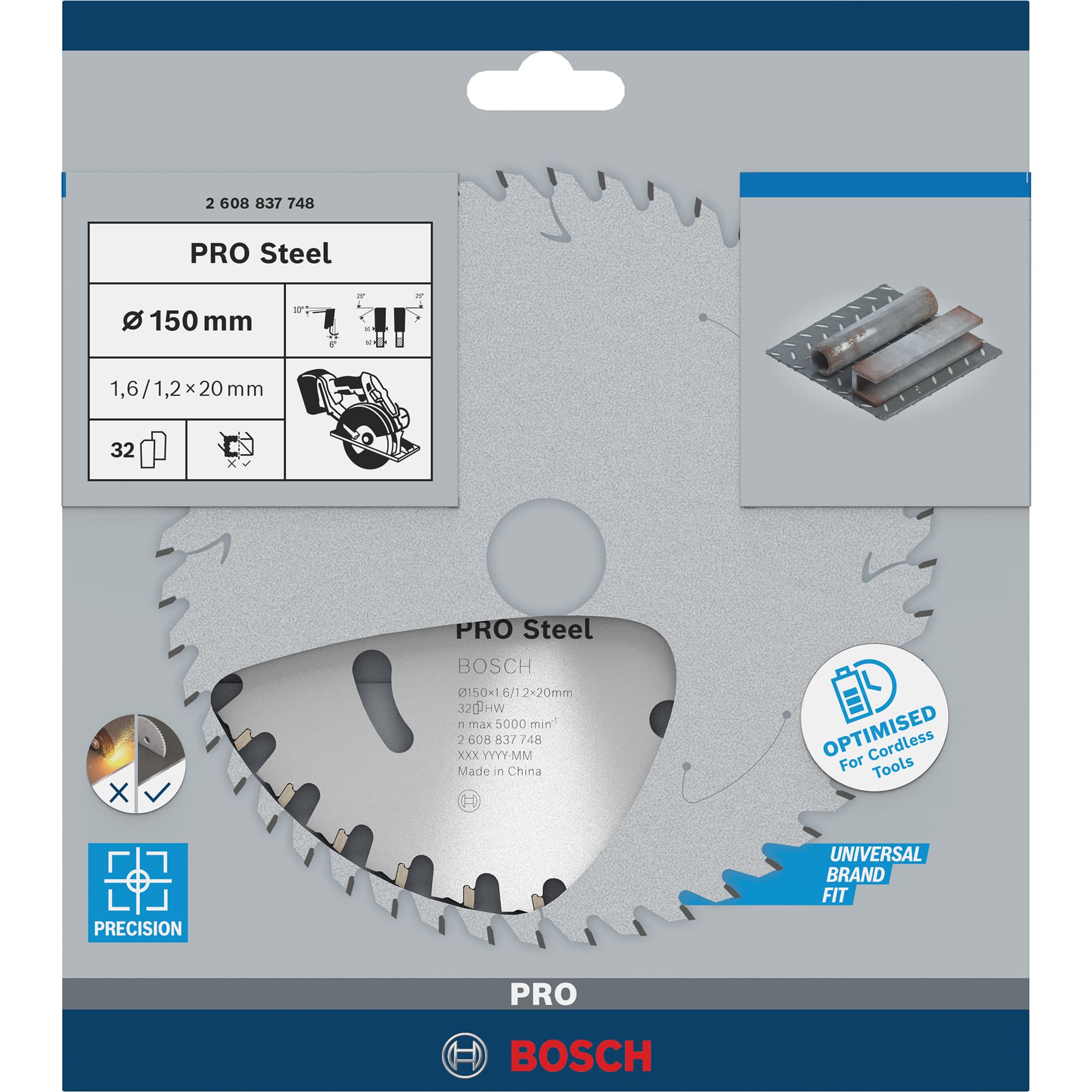 PRO Steel cordless Kreissägeblatt, Ø 150mm, 32Z – Bild 1