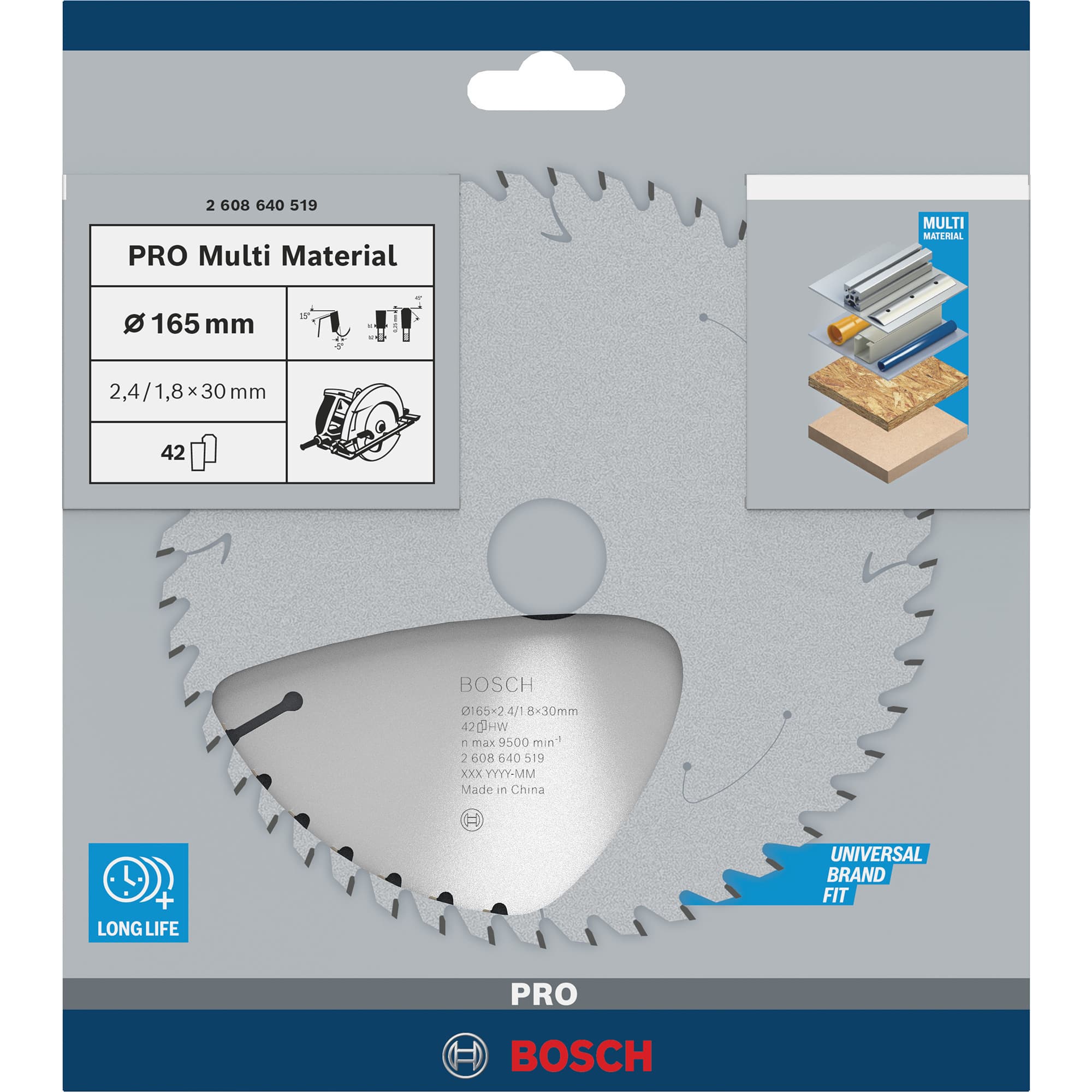 PRO Multi Material Kreissägeblatt, Ø 165mm, 42Z – Bild 1