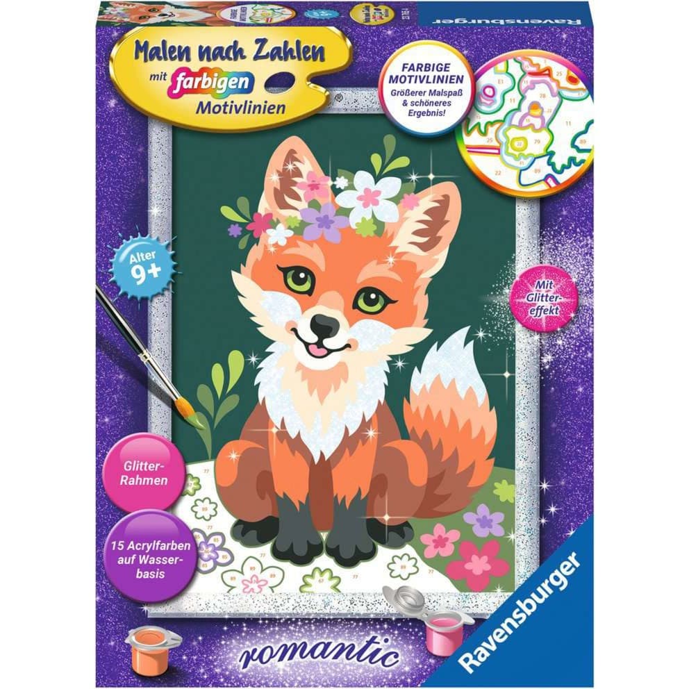 Malen nach Zahlen - Blumiger Fuchs – Bild 1