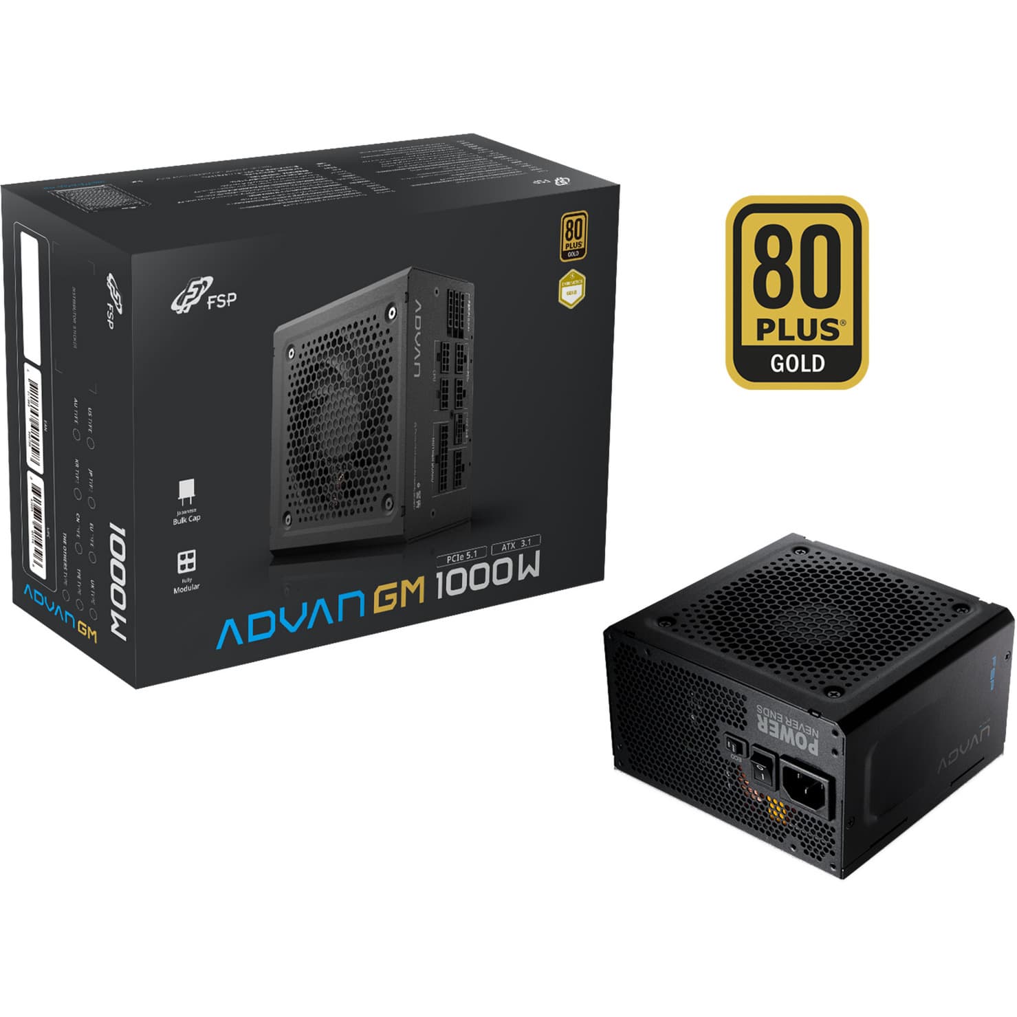 ADVAN GM 1000W, PC-Netzteil – Bild 1