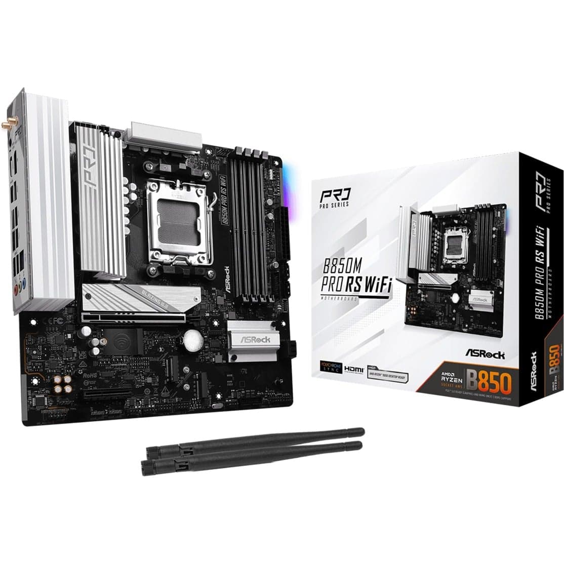 B850M Pro RS WiFi, Mainboard – Bild 1