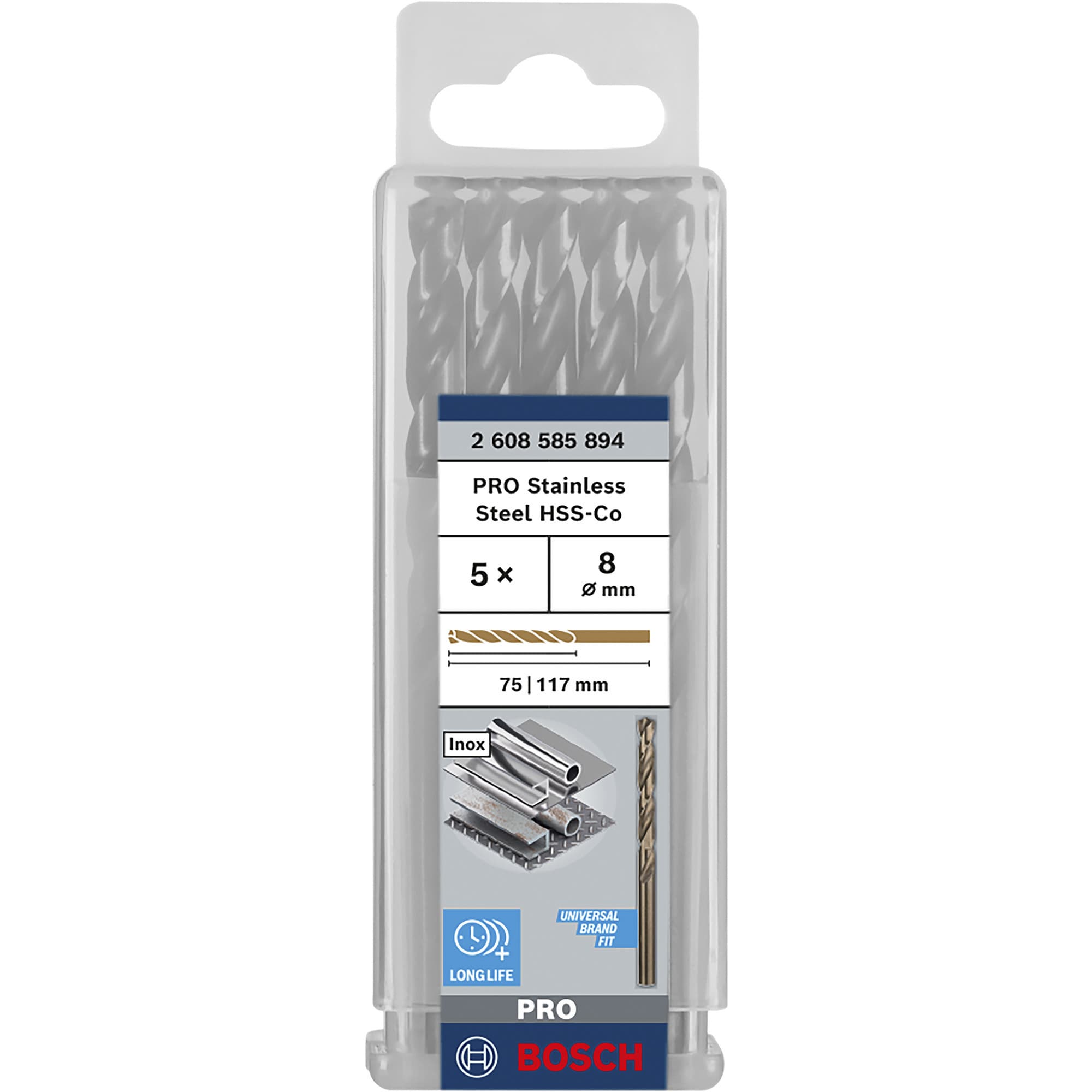 PRO Stainless Steel HSS-Co Spiralbohrer, Ø 8mm – Bild 1