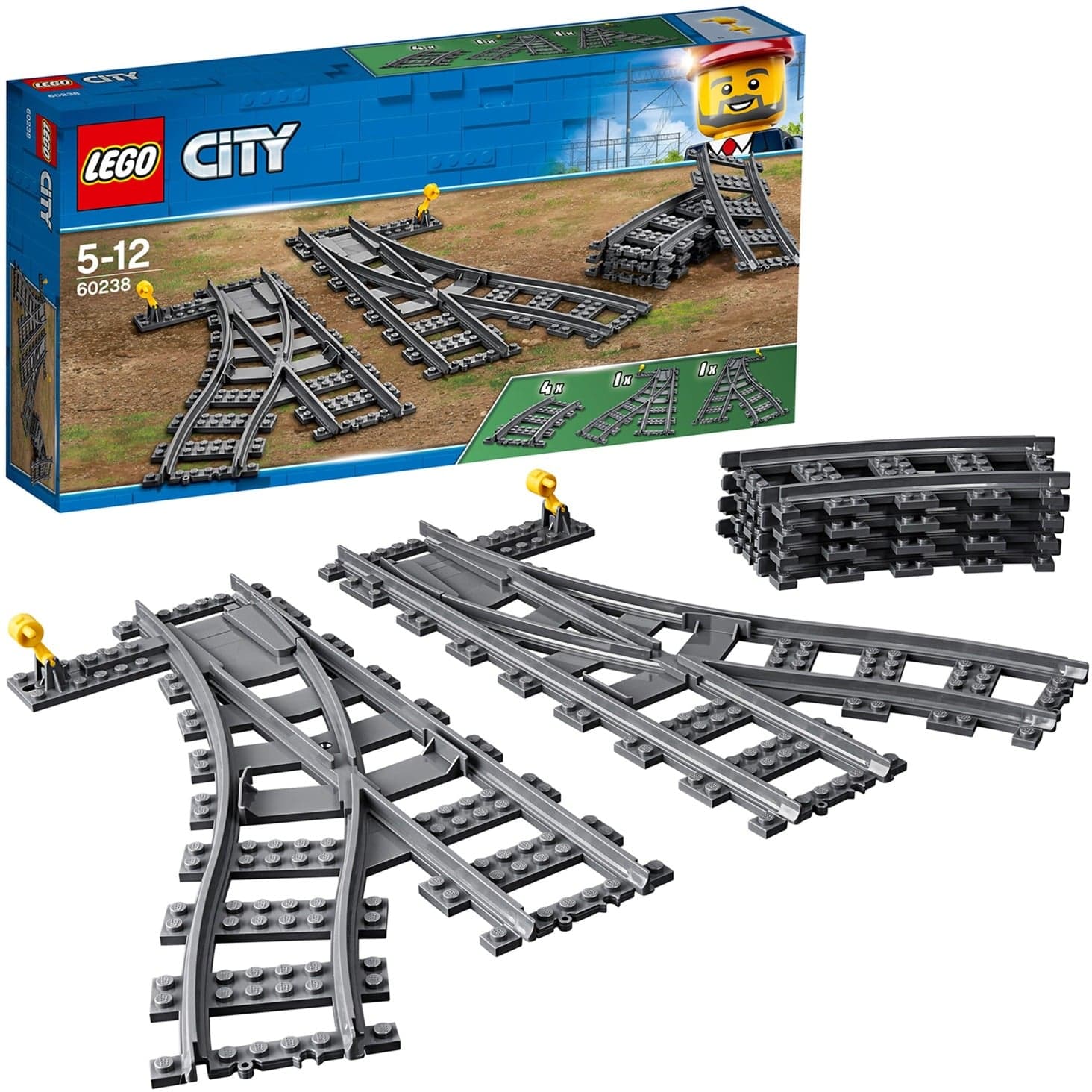 60238 City Weichen, Konstruktionsspielzeug – Bild 1