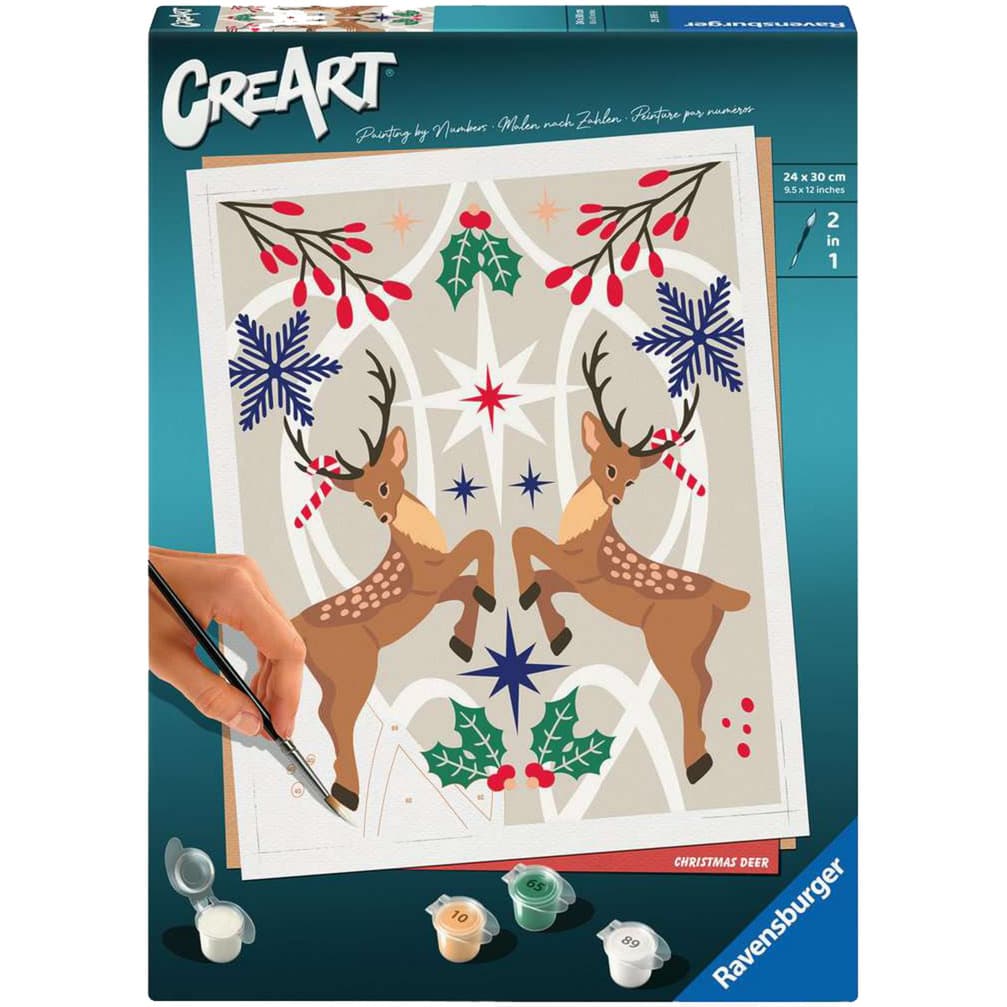 CreArt - Weihnachtlicher Hirsch, Malen – Bild 1