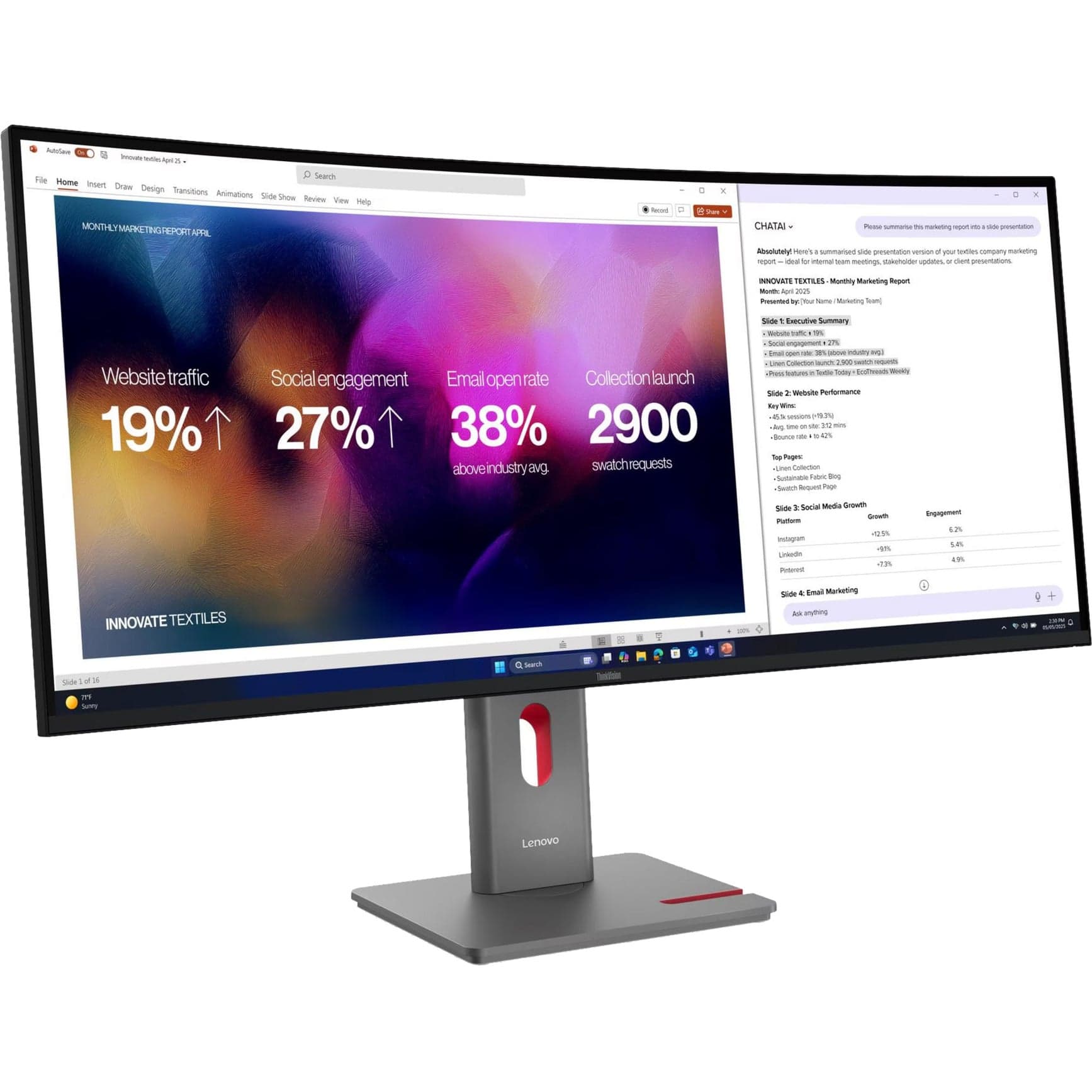 ThinkVision P40WD-40, LED-Monitor – Bild 1