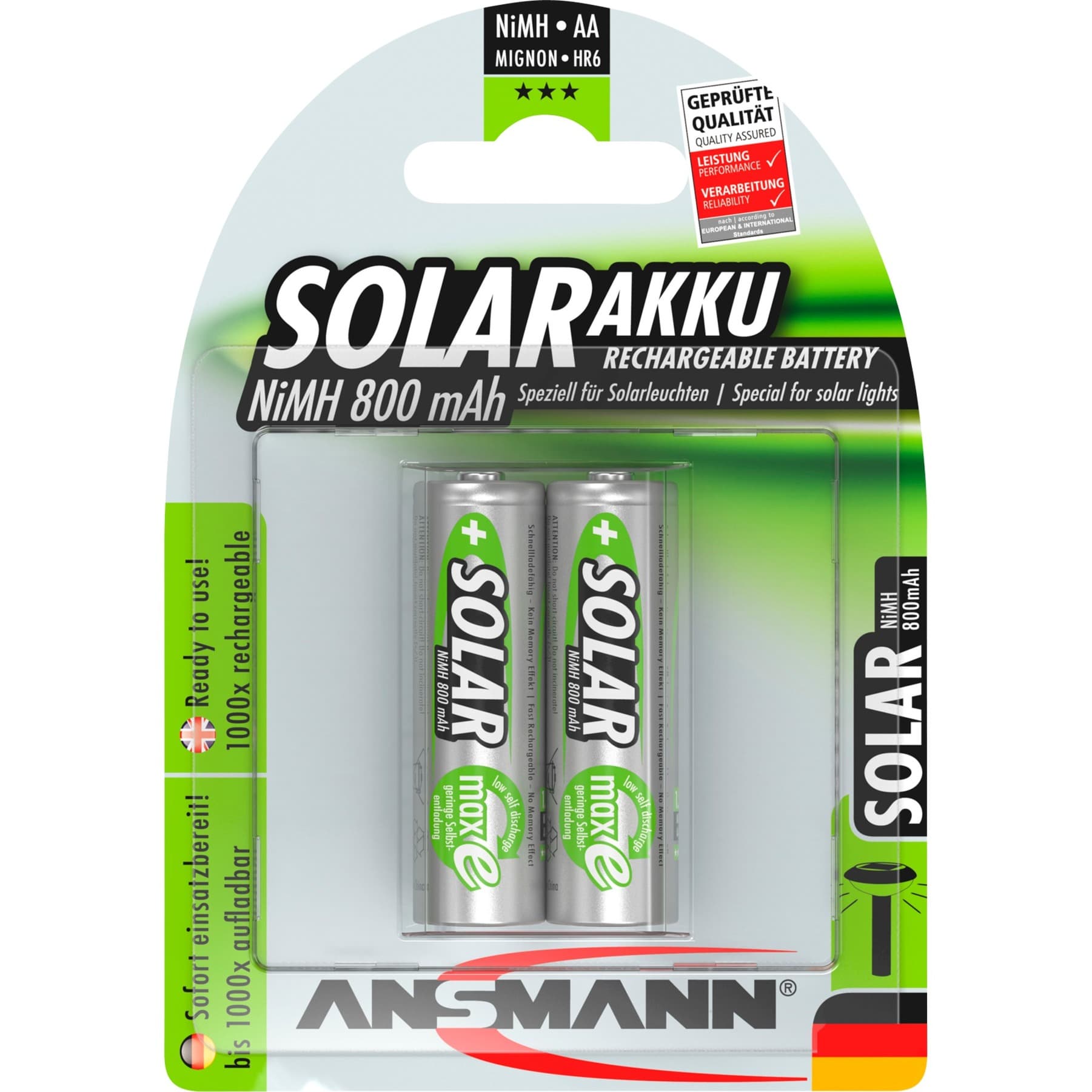 800mAh Solar, Akku – Bild 1