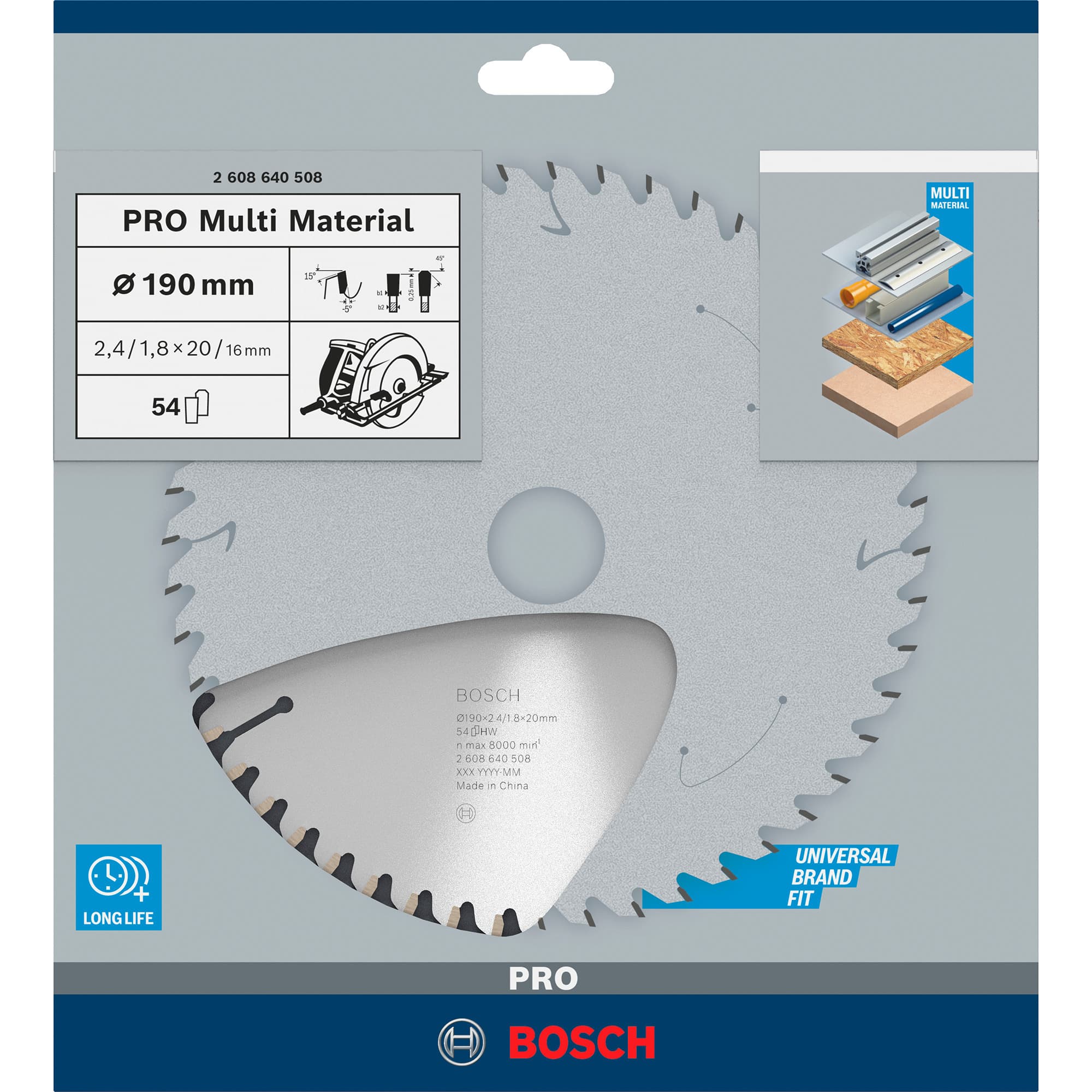 PRO Multi Material Kreissägeblatt, Ø 190mm, 54Z – Bild 1
