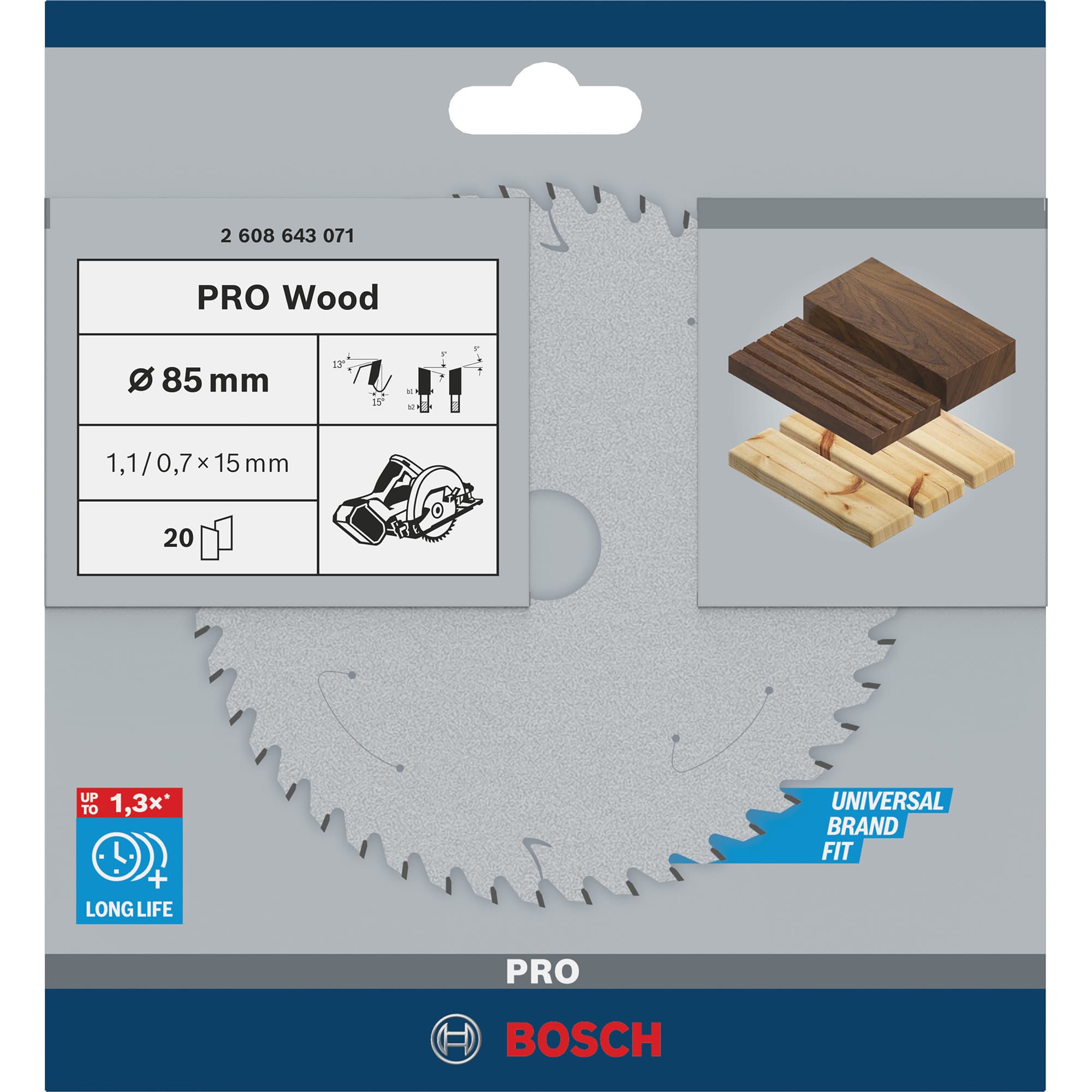 PRO Wood Kreissägeblatt, Ø 85mm, 20Z – Bild 1