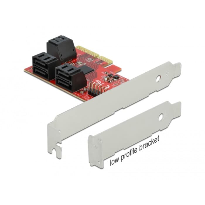 PCIe 6P SATA PCIe x4Karte - LP, Controller – Bild 1