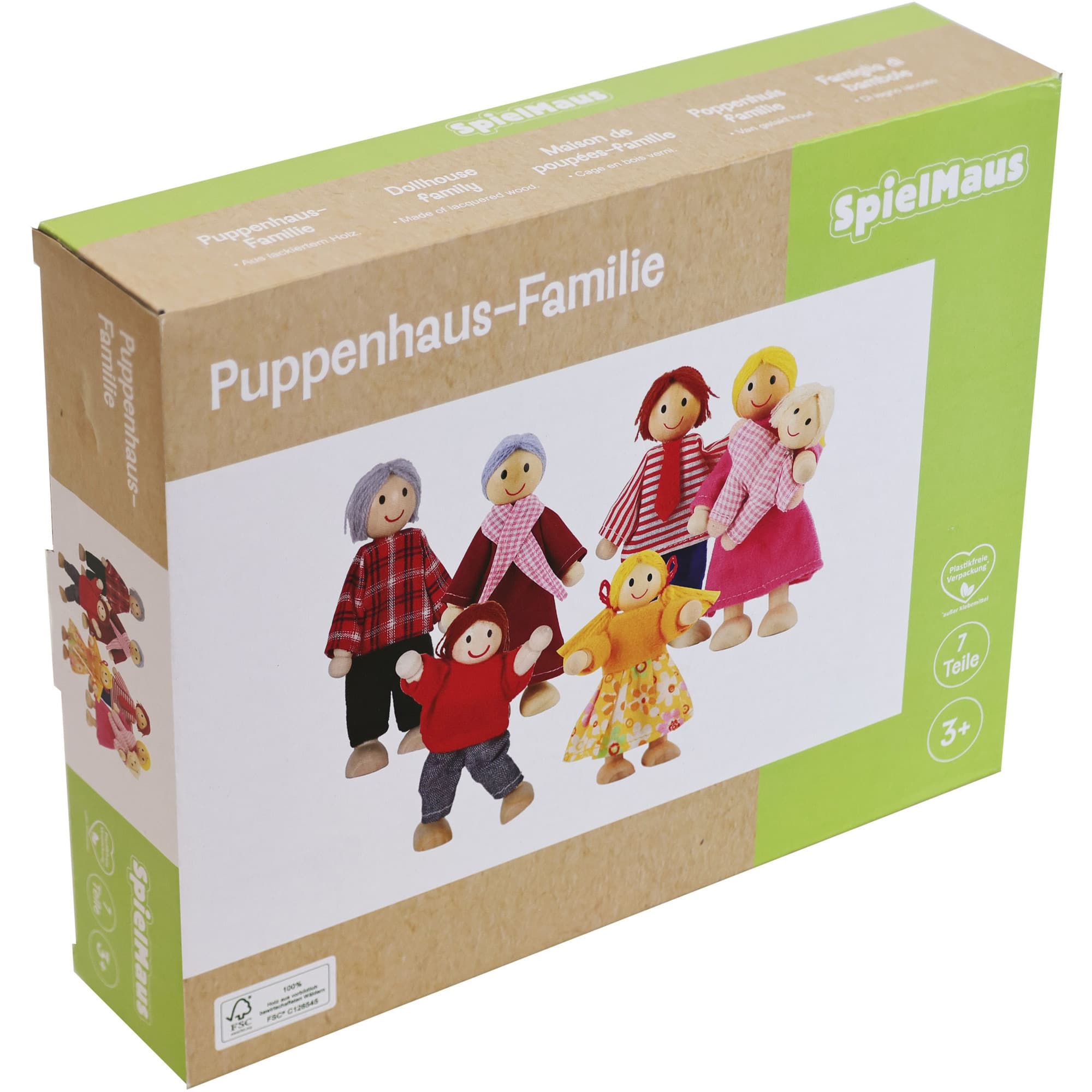 Holz Puppenhaus Familie