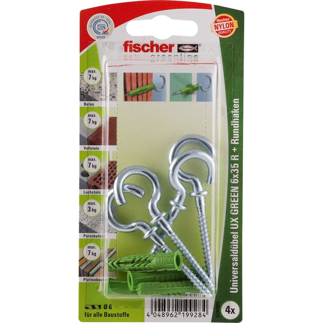 Universaldübel UX GREEN 6x35 R RH K – Bild 1