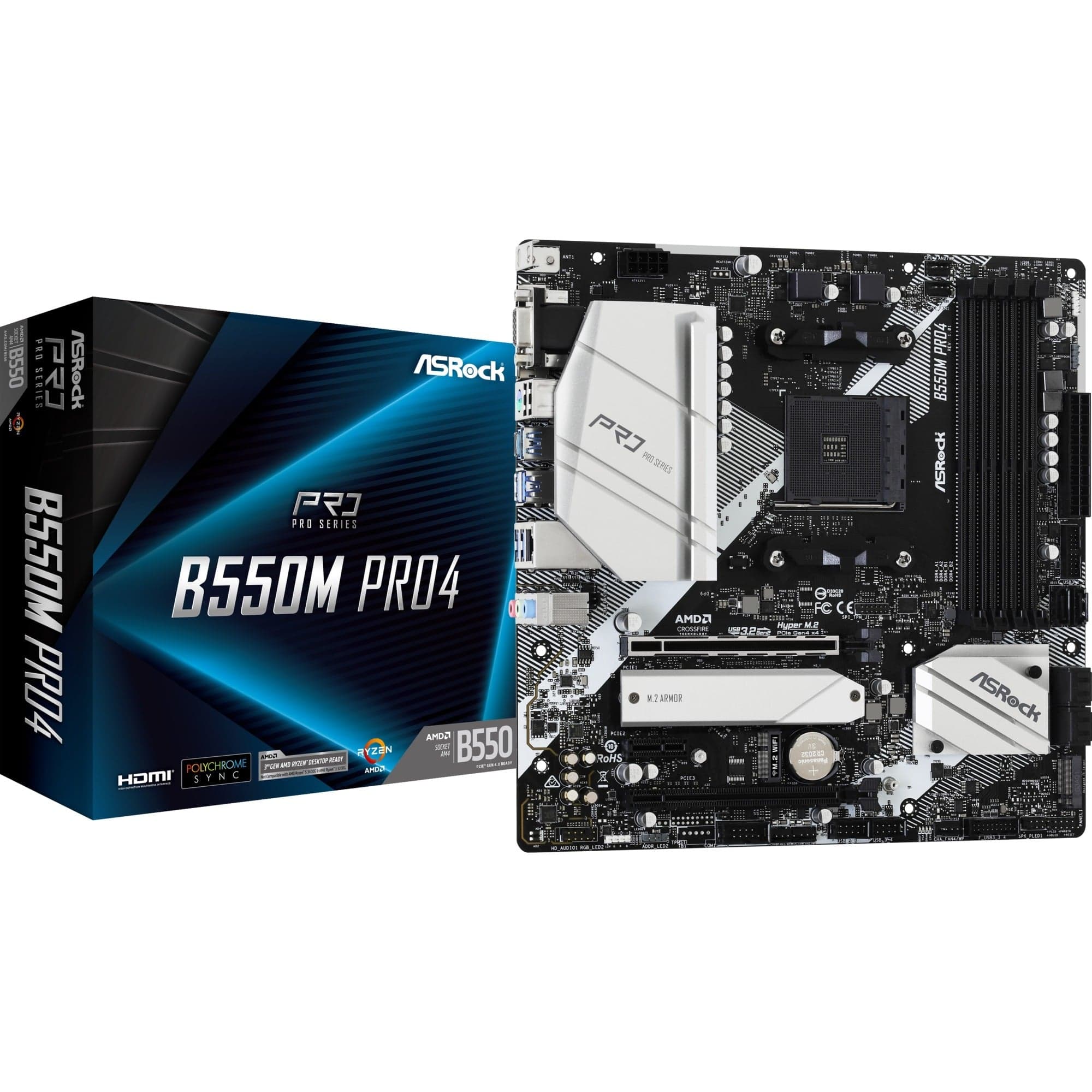 B550M Pro4, Mainboard – Bild 1