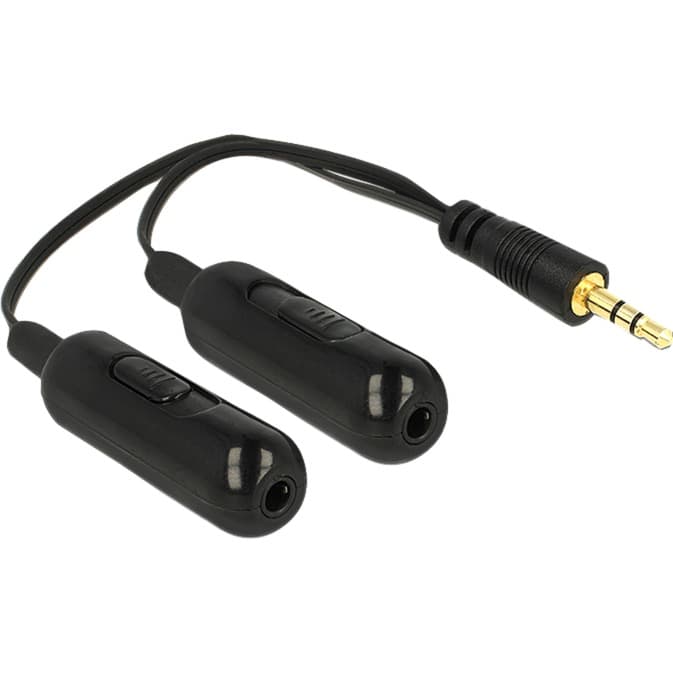 Audiokabel 3,5mm (Stecker) > 2x 3,5mm (Buchse) – Bild 1