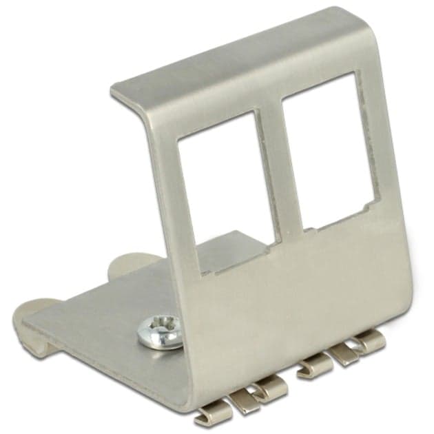 Halterung für Hutschienen 2 Port, Keystone-Modul – Bild 1