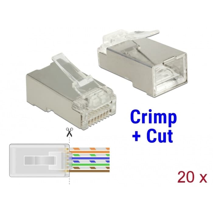 RJ-45 Crimp+Cut Stecker Cat.6 STP – Bild 1