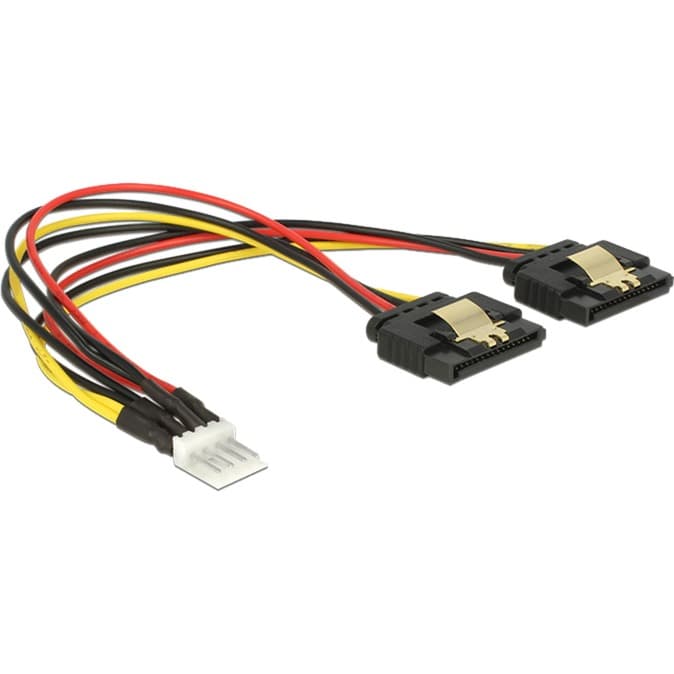 Floppy Stecker > 2x SATA 15Pin Buchse, Y-Kabel – Bild 1