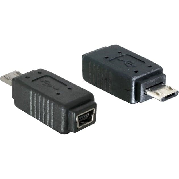 USB Adapter, Micro-USB Stecker > Mini-USB Buchse – Bild 1