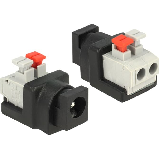 DC 5,5x2,1mm Buchse > Terminalblock 2Pin, Adapter – Bild 1