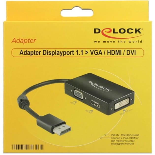 Adapter Displayport > VGA/HDMI/DVI-D – Bild 1