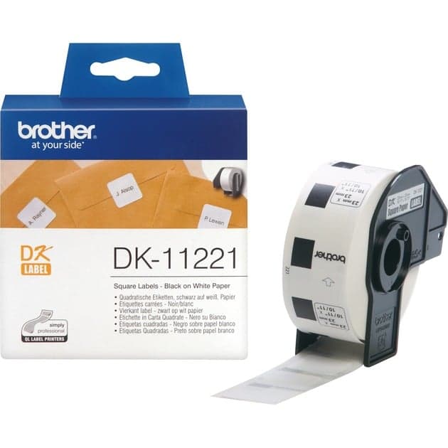 Quadratische Etiketten DK-11221, Schriftband – Bild 1