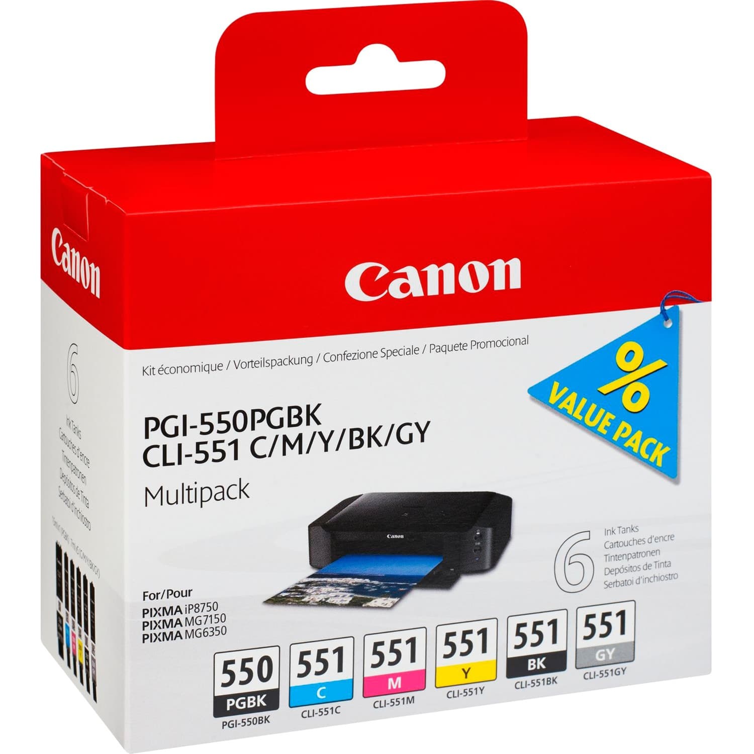 Tinte Multipack PGI-550PGBK/CLI551 – Bild 1