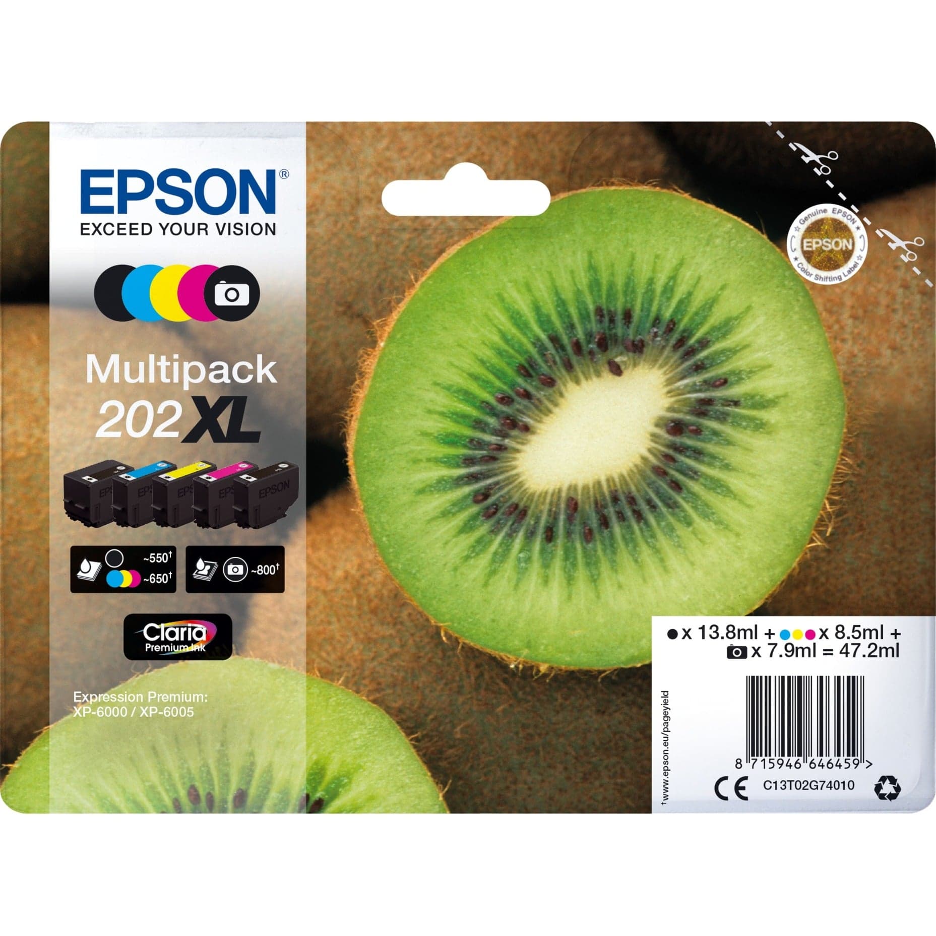 Multipack 202XL (C13T02G74010 ), Tinte – Bild 1