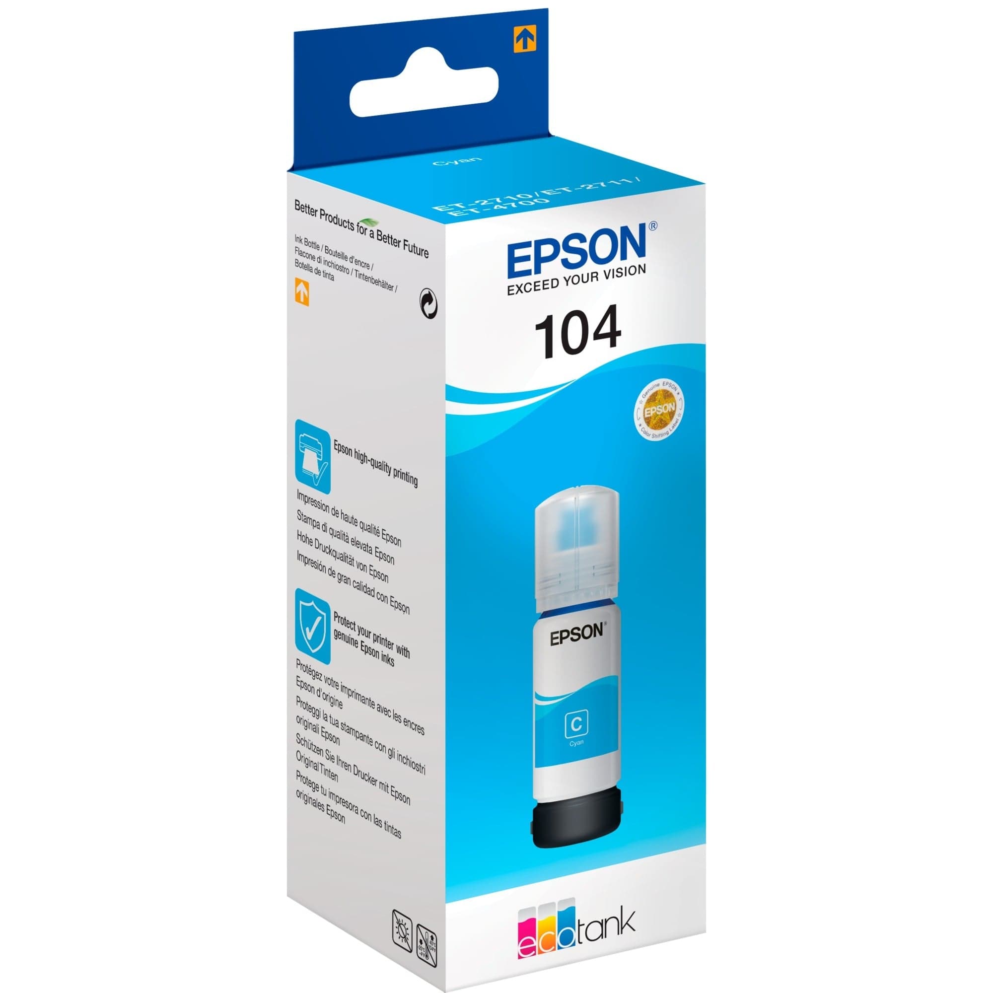 Tinte cyan 104 EcoTank (C13T00P240) – Bild 1