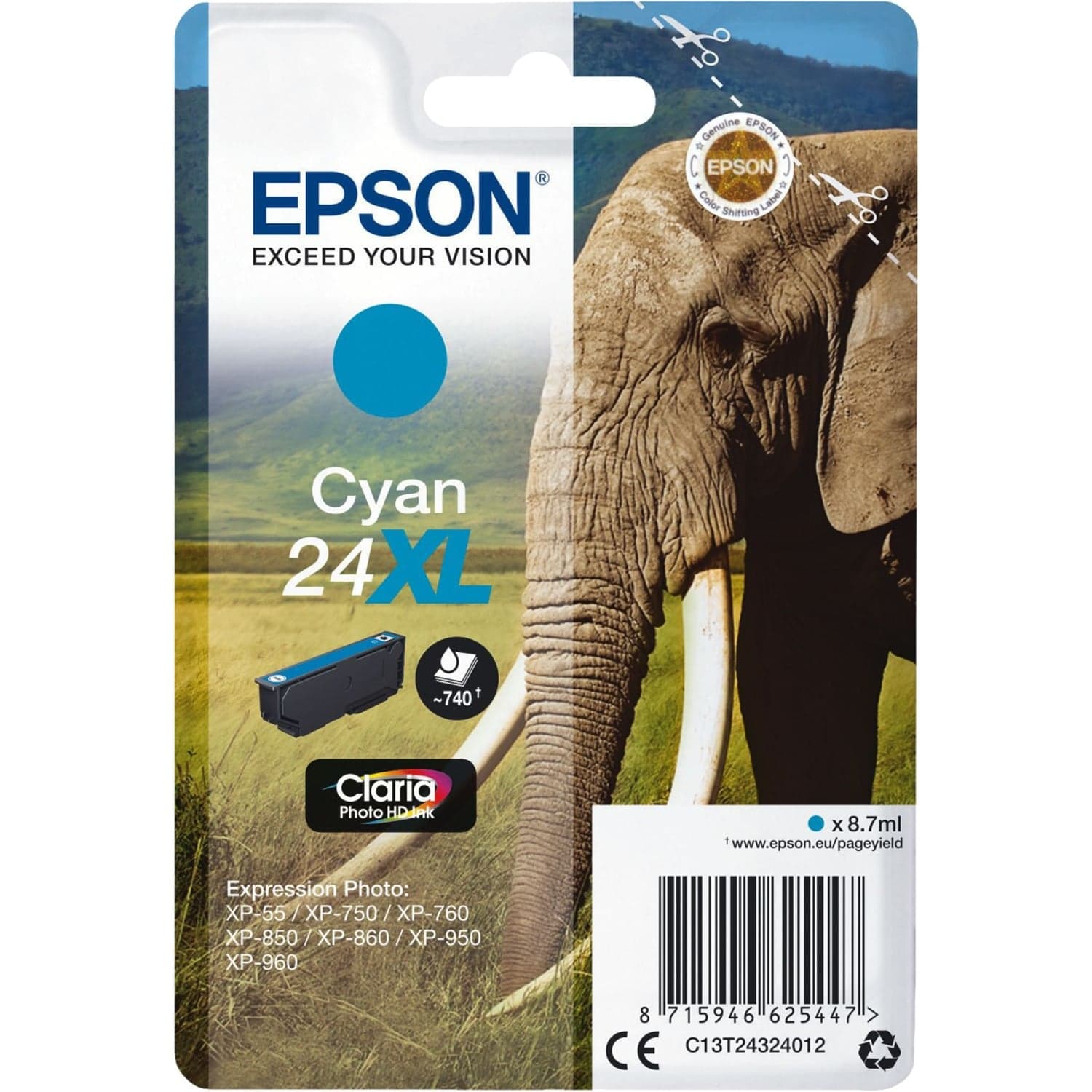 Tinte cyan 24XL (C13T24324012) – Bild 1