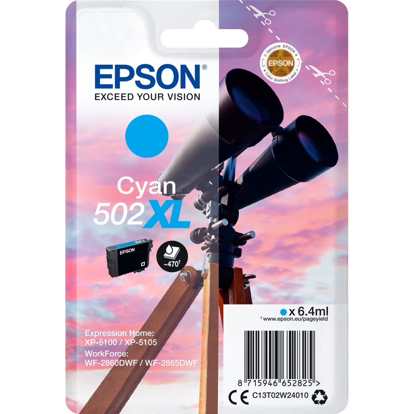 Tinte cyan 502XL (C13T02W24010) – Bild 1