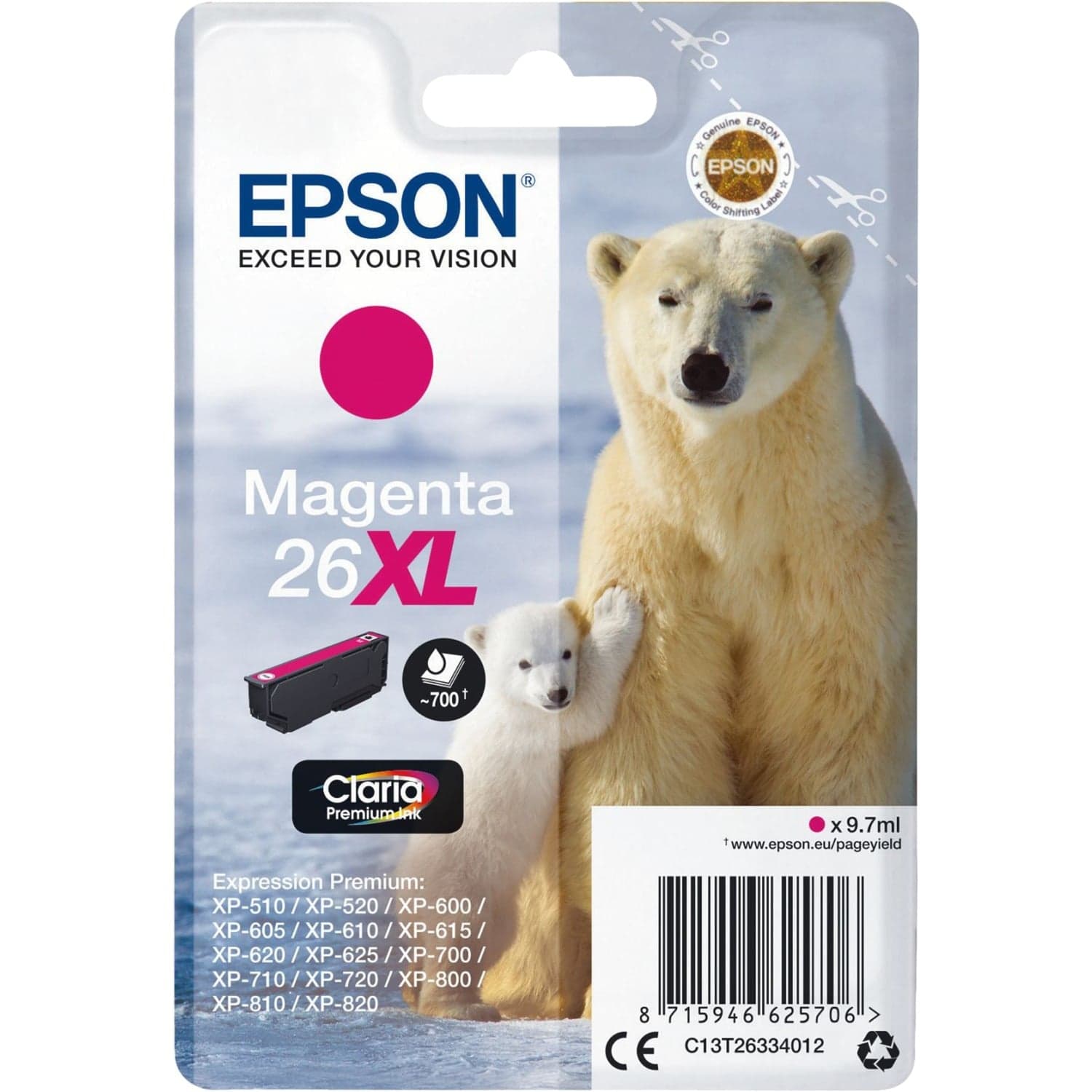 Tinte magenta 26XL (C13T26334012) – Bild 1