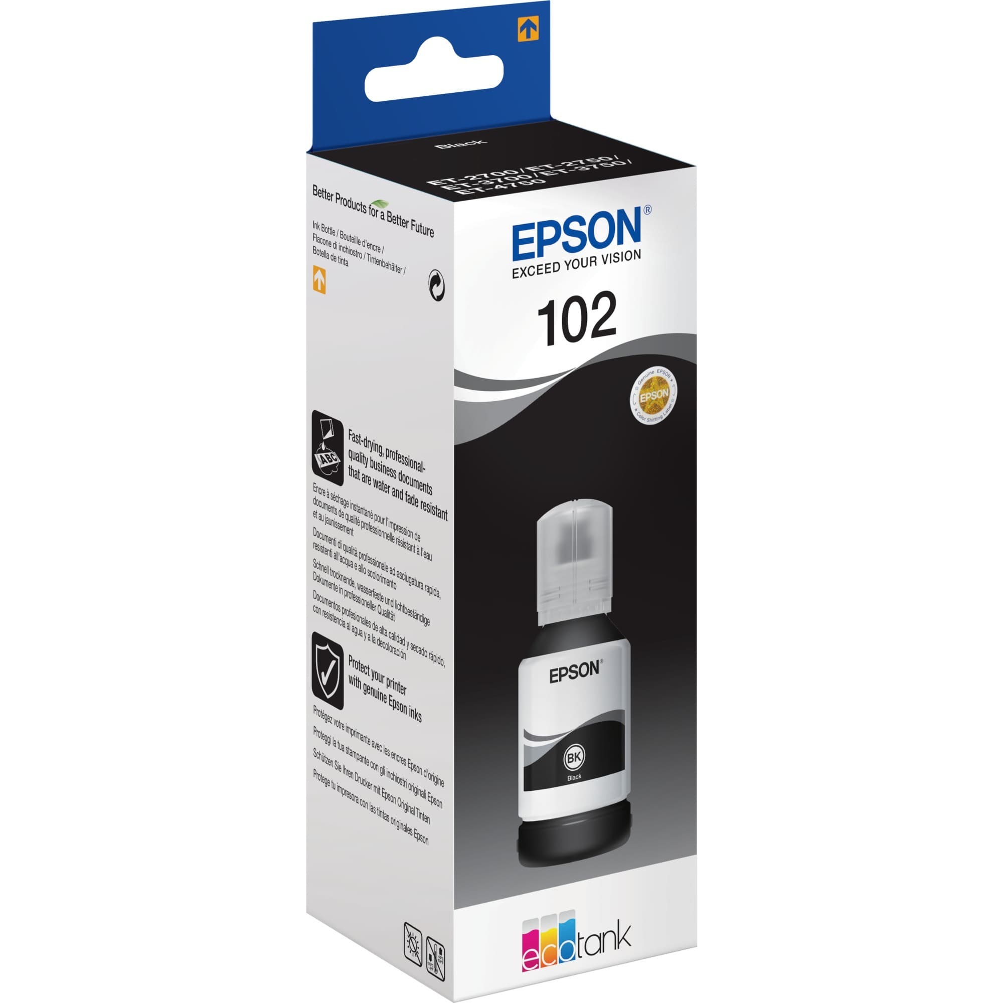 Tinte schwarz 102 EcoTank (C13T03R140) – Bild 1