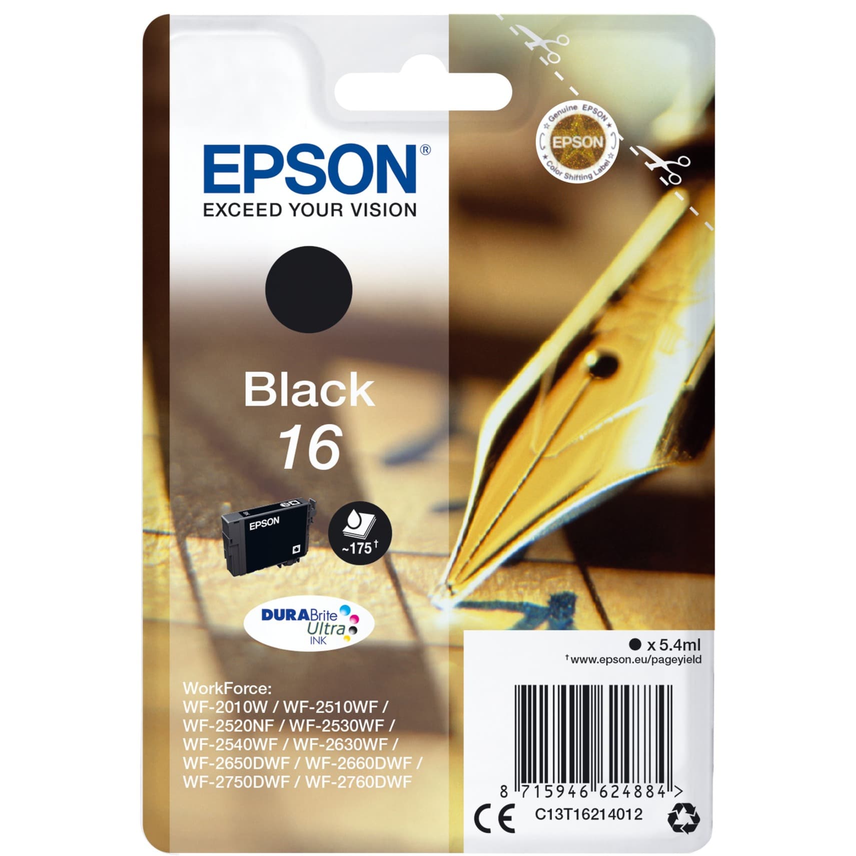 Tinte schwarz 16 (C13T16214012) – Bild 1