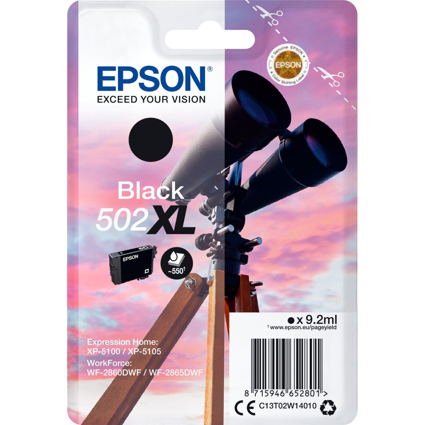 Tinte schwarz 502XL (C13T02W14010) – Bild 1