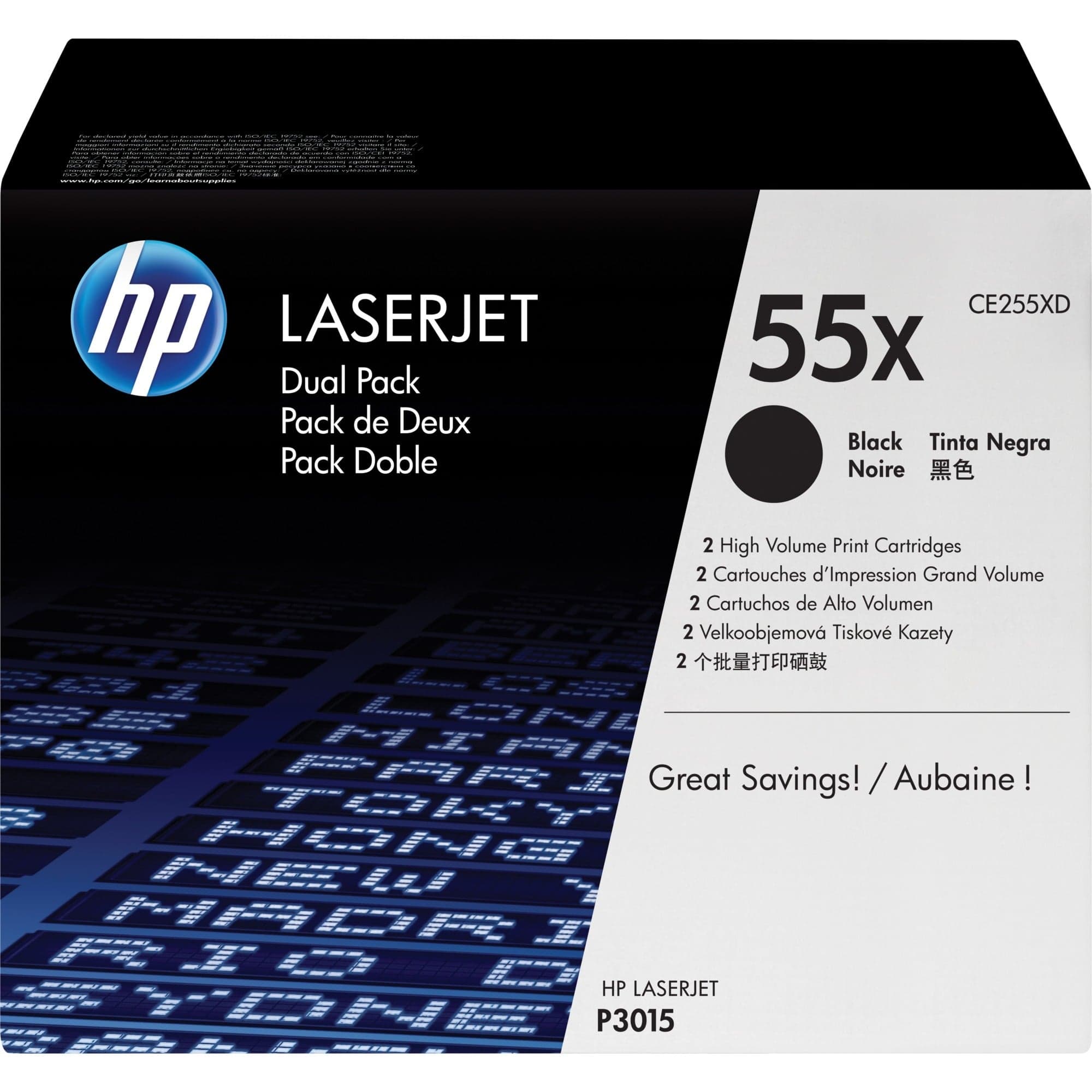 Toner schwarz 55X (CE255XD) – Bild 1