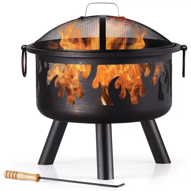 VonHaus Bronzegetönte Feuerstelle
