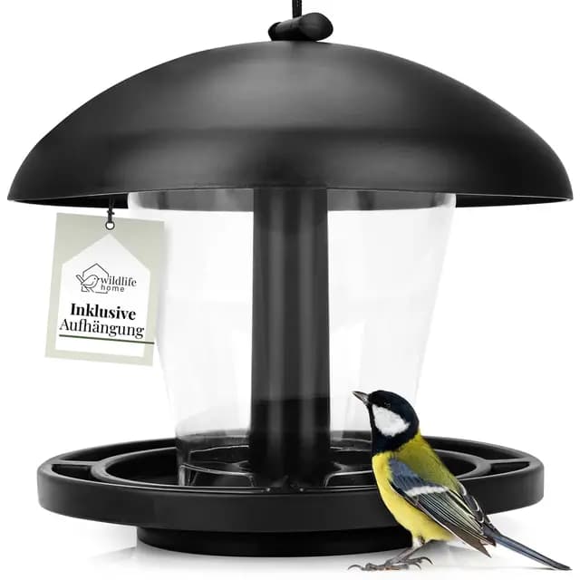 Wildlife Home Vogelfutterspender zum Aufhängen Schwarz