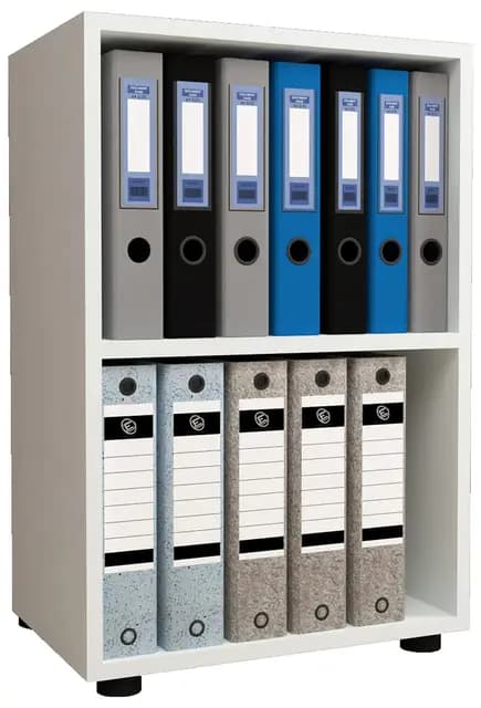 VCM Holzregal stehend | platzsparender Aktenschrank | Maße ca. H. 74 x B. 49 x T. 32 cm | Elegantes Regal | Büroregal – Ulas 2f