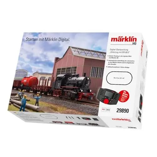 Märklin 29890 - Digital-Startpackung Güterzug mit BR 89.0" mit Mobile Station, Spur H0 Modelleisenbahn