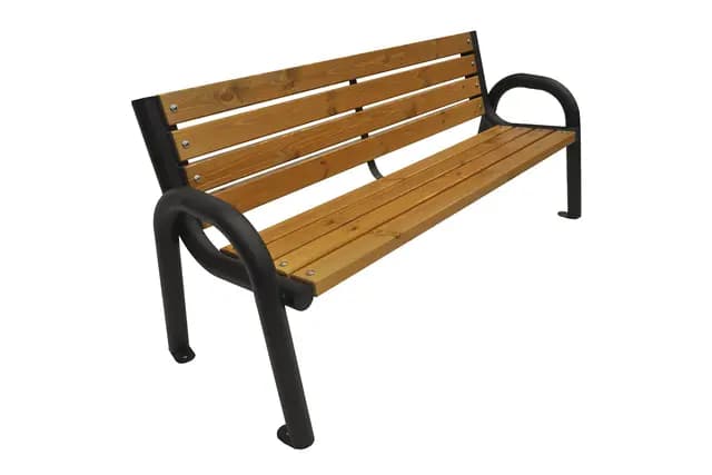 Gartenbank, Parkbank Holz - Gartenmöbel, Outdoor Bank mit 350kg Tragfähigkeit - Sitzbank Wetterfeste, Design Skandinavische (Primario Helle Eiche, 200cm - Gesamtlänge der Bank, CE)
