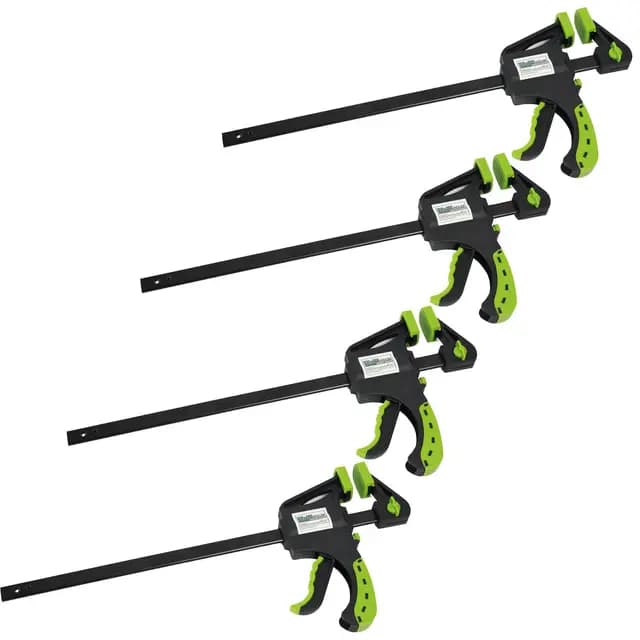 TRUTZHOLM 4x Einhandzwinge 600 mm Klemmzwinge 60 x 600 mm - Schraubzwinge Spanner Set mit Soft-Grip-Griffen