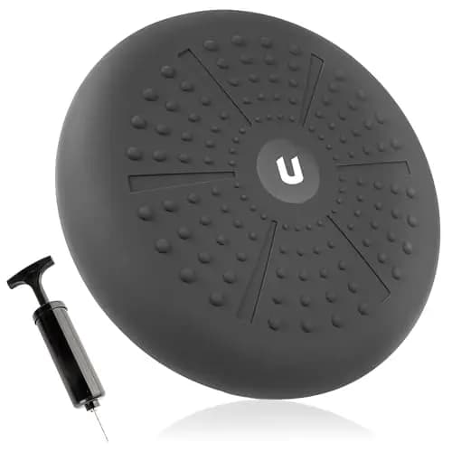 unycos - Ballsitzkissen Ø33 cm inklusive Pumpe, Noppenkissen, Luftkissen, Anti-Burst Sitzkissen, Balancekissen, Core, Rücken, Fitness Koordinations und Rückentraining (PureZen)