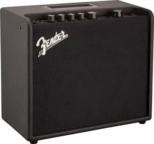 Fender Mustang LT25 Gitarren-Combo-Verstärker, 25W mit 8" Lautsprecher, 30 Presets und USB-Konnektivität, Schwarz