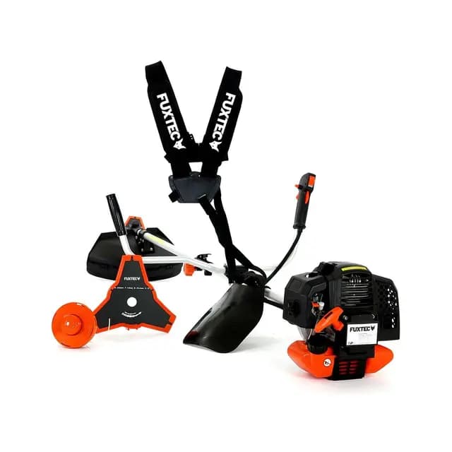 FUXTEC Benzin Motorsense FX-MS152 mit 52 cc, 2in1 Multitool , Profi-Tragegurt und 3 PS Leistung Trimmer Rasentrimmer Freischneider fs Faden 2-Takt, getestet in der Oberklasse mit Note 1,4 Easy Starter
