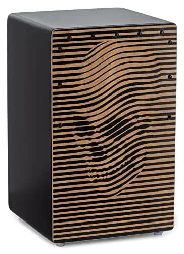 XDrum Design Series Cajon “Skull” - Designer-Cajon mit Kunstdruck - Integrierter Bass Port - Korpus aus HPL (High Pressure Laminate) - Fest installierter Snare-Teppich