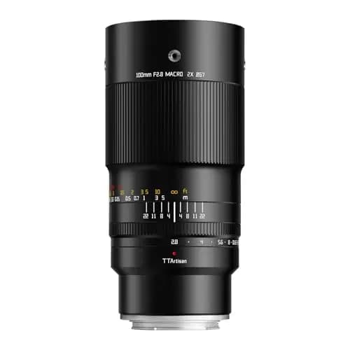 TTARTISAN 100mm F2.8 Makro 2X Kameraobjektiv für Sony E Mount Vollformat Manueller Fokus Objektiv für Miniaturfotografie