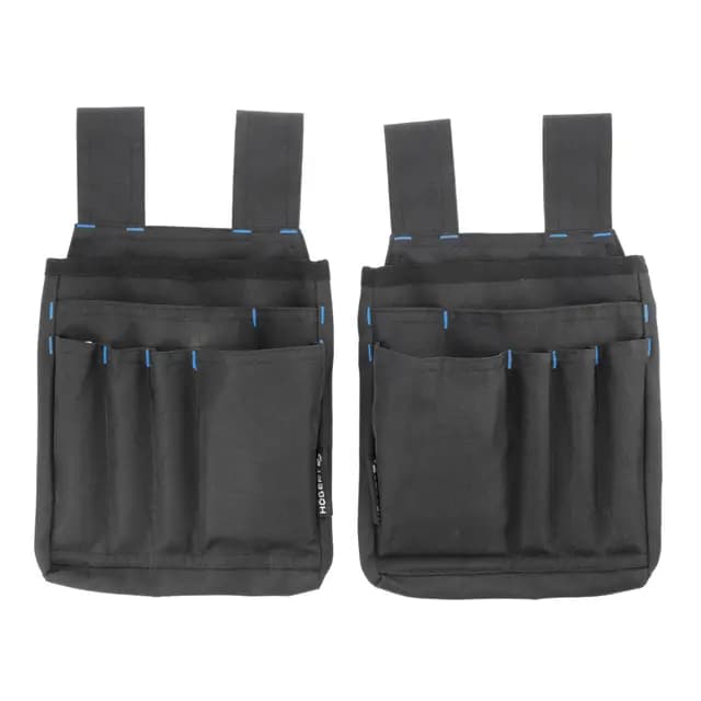 HÖGERT TECHNIK - Werkzeugtasche Gürteltasche Handwerker Tool Pouch Werkzeug-Holster Gürtelwerkzeugtasche ELTA aus Oxford 600D mit 7 Fächern für Bau, Montage und Reparatur im praktischen 2er-Set