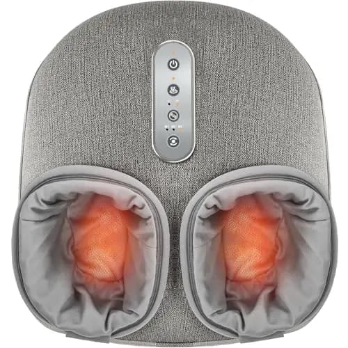 Medcursor Fußmassagegerät mit Wärme, tiefes Knetmassagegerät, Entlastung für müde Muskeln und Fußsohlen, mehrstufige Einstellungen und einstellbare Intensität für Zuhause oder im Büro