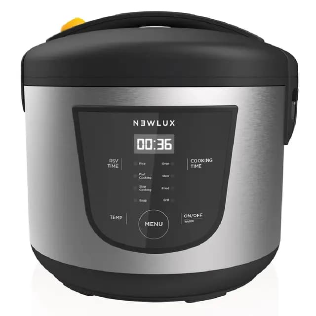 NEWCOOK Multifunktions-Küchenroboter, Kapazität 5 Liter, programmierbar bis zu 24 Stunden, automatisch kochen, 8 voreingestellte Menüs und Warmhaltefunktion bis zu 24 Stunden. Inklusive Antihaft-Eimer